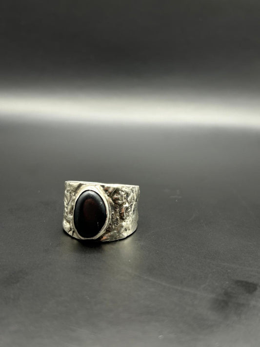 drippy hematite ring